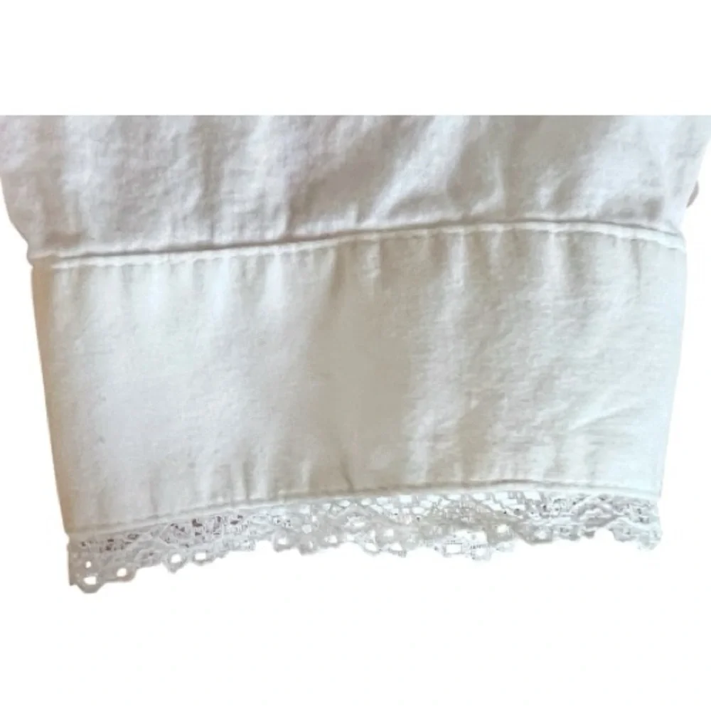 Vintage 80s Westbound White Ruffle Front Blouse